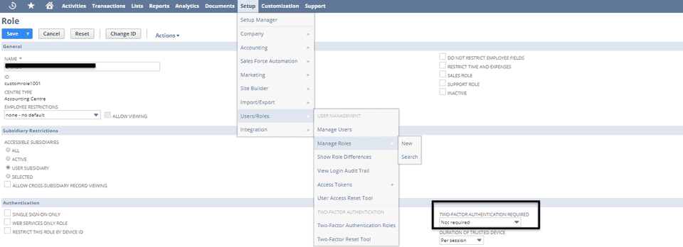 2FA Authentication in Netsuite